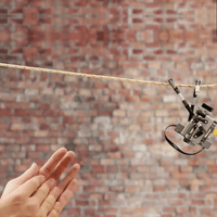 LEGO®-compatible zipline robot that activates with clapping - Cherry Tart robot kit